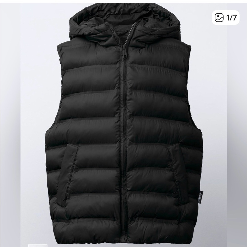 Zara Black Puffer Vest